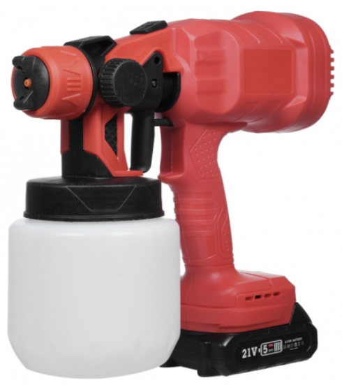Pistola de Pintura Roja 2 Baterías 48V - Potencia y Precisión en Cada Aplicación