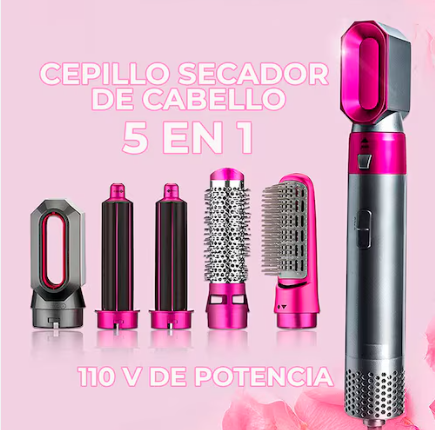 CEPILLO PARA EL CABELLO 5 EN 1, SECADOR Y VOLUMINIZADOR.